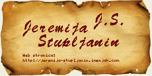 Jeremija Stupljanin vizit kartica